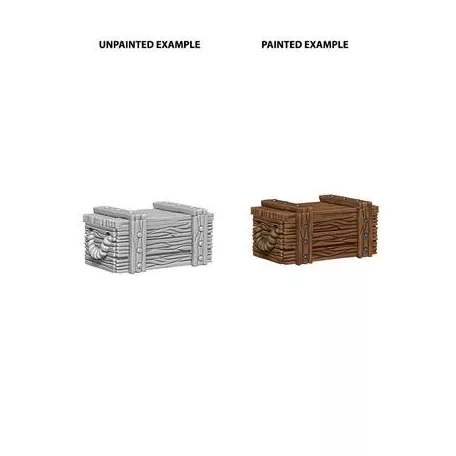 WizKids Deep Cuts Unpainted Miniatures - Crates-WZK73090