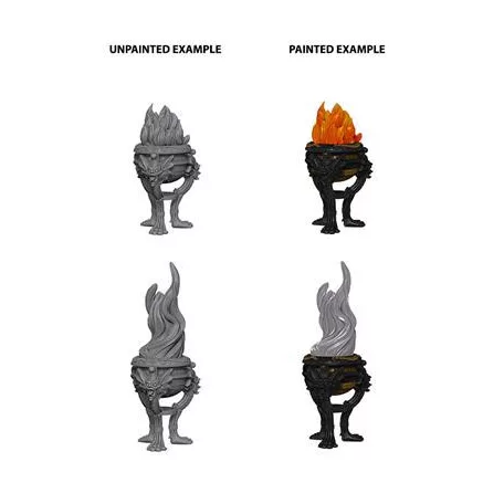 Wizkids Deep Cuts Unpainted Miniatures: Braziers-73034