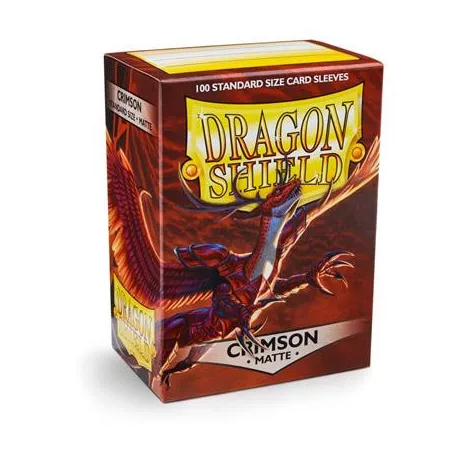 Dragon Shield Standard Sleeves - Matte Crimson (100 Sleeves)-AT-11021