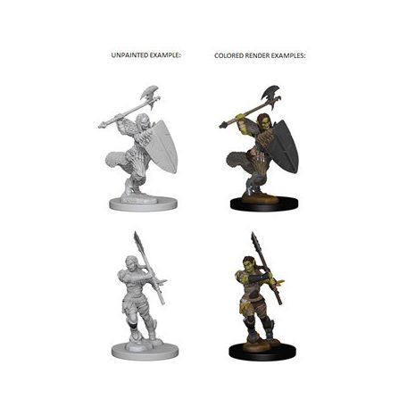 Pathfinder Deep Cuts Unpainted Miniatures - Half-Orc Female Barbarian-WZK72614