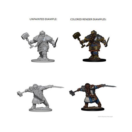 D&D Nolzur's Marvelous Unpainted Miniatures - Dwarf Male Fighter-WZK72616
