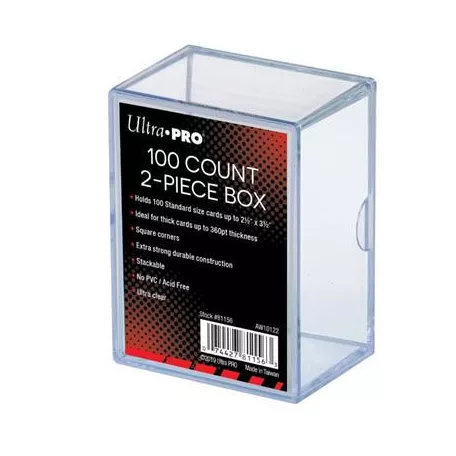 UP - 2-Piece Storage Box - for 100 Cards - Clear-81156