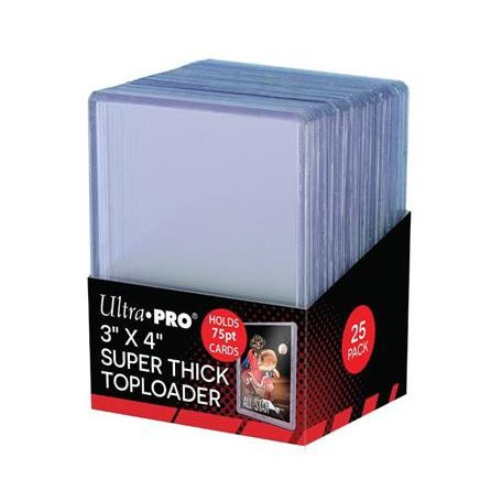 UP - 3" x 4" Thick 75PT Toploader (25 Pieces)-81347