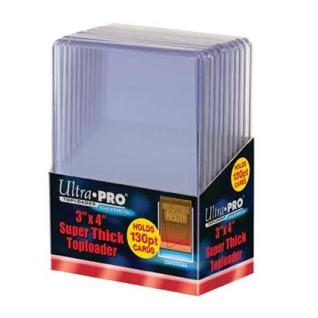 UP - Toploader - 3" x 4" Super Thick 130PT (10 pieces)-82327