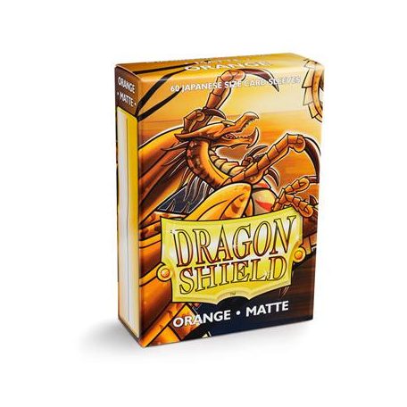 Dragon Shield Small Sleeves - Japanese Matte Orange (60 Sleeves)-AT-11113