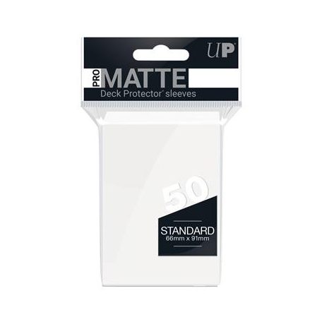 UP - Standard Sleeves - Pro-Matte - Non Glare - White (50 Sleeves)-82651
