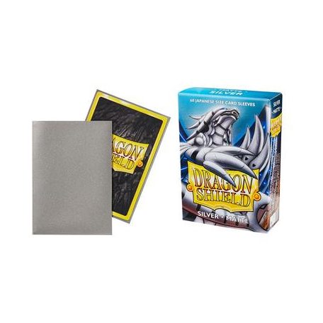 Dragon Shield Small Sleeves - Japanese Matte Silver (60 Sleeves)-AT-11108