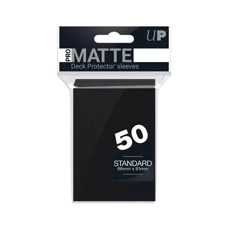 UP - Standard Sleeves - Pro-Matte - Non Glare - Black (50 Sleeves)-82728