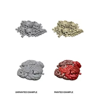 Wizkids Deep Cuts Unpainted Miniatures: Pile of Bones & Entrails-73422