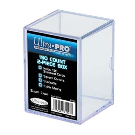 UP - 2-Piece Storage Box - for 150 Cards - Clear-81147