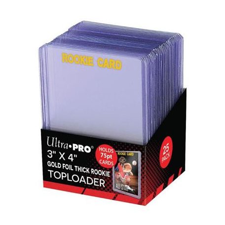 UP - Toploader - 3" x 4" 75PT Rookie Gold Thick (25 pieces)-81766