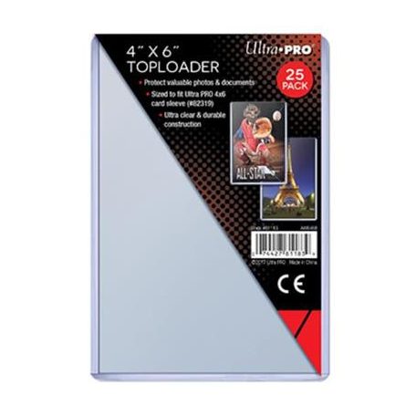 UP - 4" x 6" Toploader (25 Pieces)-81183
