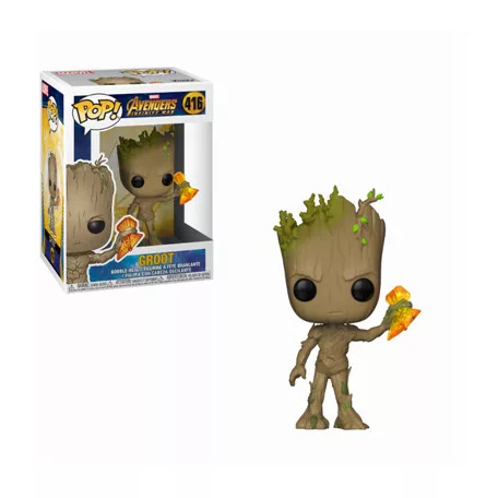 Funko POP! Infinity War S2 - Groot w/ Stormbreaker Vinyl Figure 10cm-FK35773