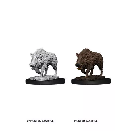 Wizkids Deep Cuts Unpainted Miniatures: Wild Boar-73554