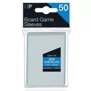 UP - Board Game Sleeves - American Size 41x63mm (50 Sleeves)-82662