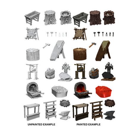 Wizkids Deep Cuts Unpainted Miniatures: Townspeople & Accessories - EN-WZK73698