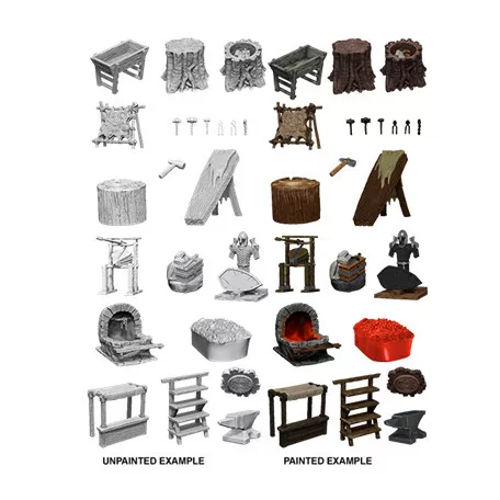 Wizkids Deep Cuts Unpainted Miniatures: Townspeople & Accessories-73698