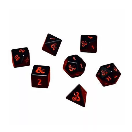 UP - Heavy Metal 7 RPG Set Dice for Dungeons & Dragons-86854