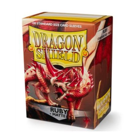 Dragon Shield Matte Sleeves - Ruby (100 Sleeves)-AT-11037