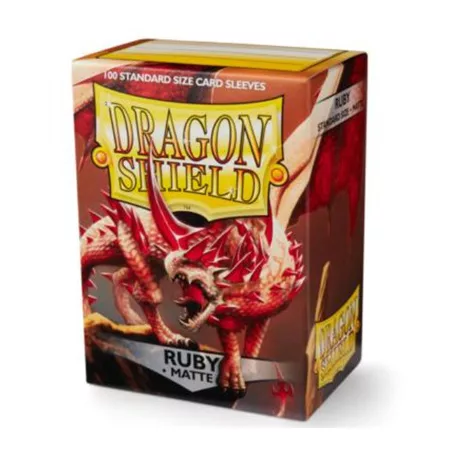 Dragon Shield Matte Sleeves - Ruby (100 Sleeves)-AT-11037