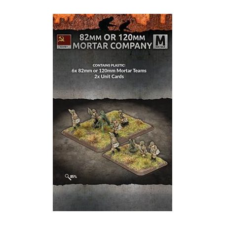 Flames of War: 82mm or 120mm Mortar Company (3+3 of each team Plastic)-SU772