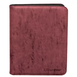 UP - Zippered Suede 9-Pocket Premium PRO-Binder - Ruby-85929