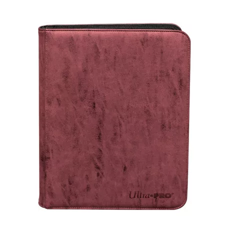 UP - Zippered Suede 9-Pocket Premium PRO-Binder - Ruby-85929