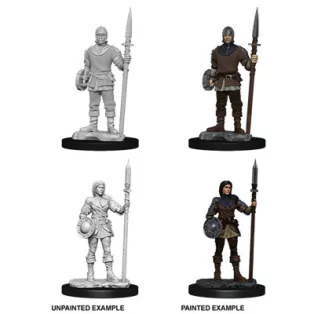 Wizkids Deep Cuts Unpainted Miniatures: Guards-73870