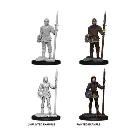 Wizkids Deep Cuts Unpainted Miniatures: Guards-73870