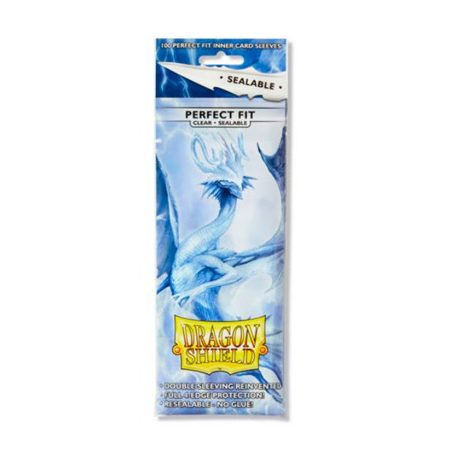 Dragon Shield Standard Perfect Fit Sealable Sleeves - Clear (100 Sleeves)-AT-13201