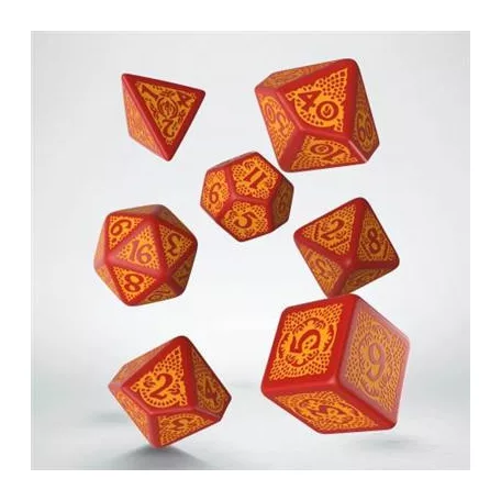 Dragon Slayer Red & Orange Dice Set-SDRS01