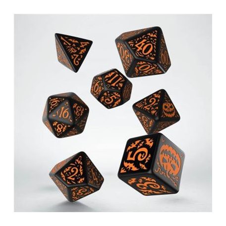 Halloween Pumpkin Black & Orange Dice Set-SHAP01