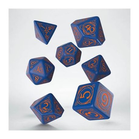 Wizard Dark-blue & orange Dice Set-SWIZ01
