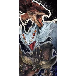 Monster Hunter: World - Towel (70x35 cm) - Rathalos, Xenojiva and Nergikante-SAK77034