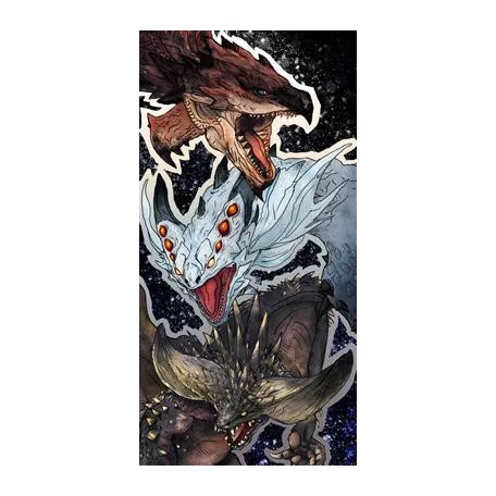 Monster Hunter: World - Towel (70x35 cm) - Rathalos, Xenojiva and Nergikante-SAK77034