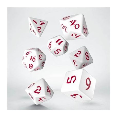 Classic Runic White & red Dice Set (7)-SCLR04