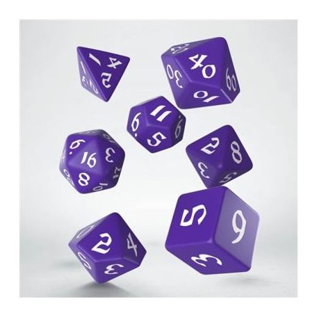 Classic Runic Purple & white Dice Set (7)-SCLR08