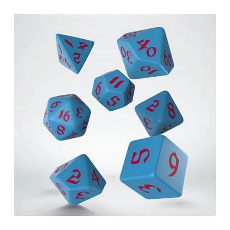 Classic Runic Blue & red Dice Set (7)-SCLR10
