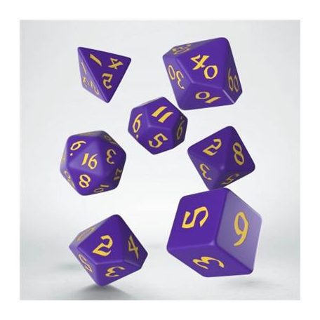 Classic Runic Purple & yellow Dice (7)-SCLR15