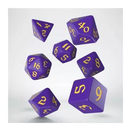 Classic Runic Purple & yellow Dice (7)-SCLR15