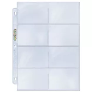 UP - Platinum 8-Pocket Page with 3-1/2" X 2-3/4" (100 Pages)-81421 / 208D