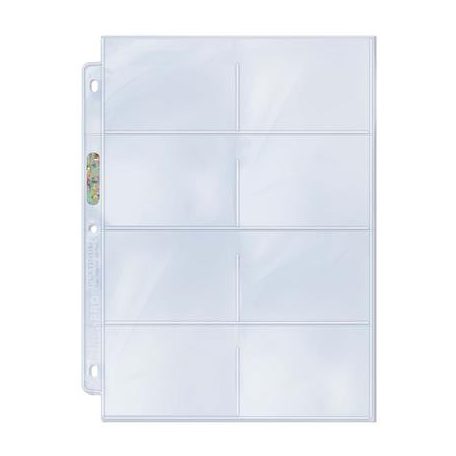 UP - Platinum 8-Pocket Page with 3-1/2" X 2-3/4" (100 Pages)-81421 / 208D
