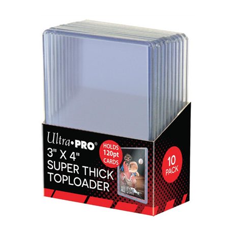 UP - 3" X 4" Super Thick 120PT Toploader (10 Pieces)-82301