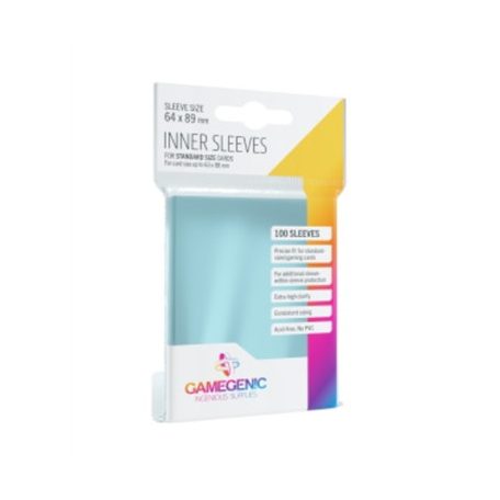 Gamegenic - Inner Sleeves - Clear (100 Sleeves)-GGS10013ML