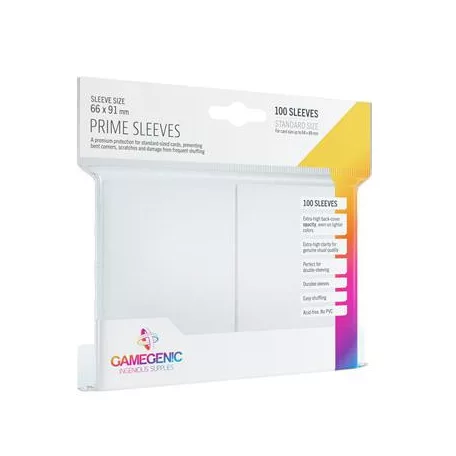 Gamegenic - Prime Sleeves White (100 Sleeves)-GGS10017ML