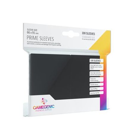 Gamegenic - Prime Sleeves Black (100 Sleeves)-GGS10018ML