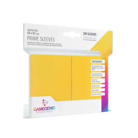 Gamegenic - Prime Sleeves Yellow (100 Sleeves)-GGS10020ML