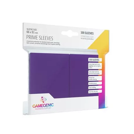 Gamegenic - Prime Sleeves Purple (100 Sleeves)-GGS10021ML