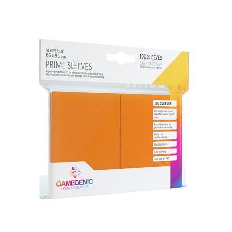 Gamegenic - Prime Sleeves Orange (100 Sleeves)-GGS10023ML