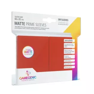 Gamegenic - Matte Prime Sleeves Red (100 Sleeves)-GGS10027ML